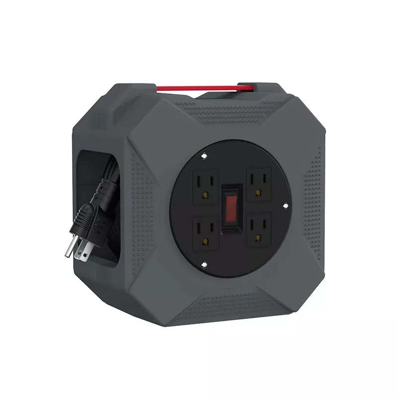 4 అవుట్లెట్లు ప్లాస్టిక్ కార్డ్ రీల్ 45 అడుగులు 4 అవుట్లెట్లు ప్లాస్టిక్ కార్డ్ రీల్ 45 అడుగులు