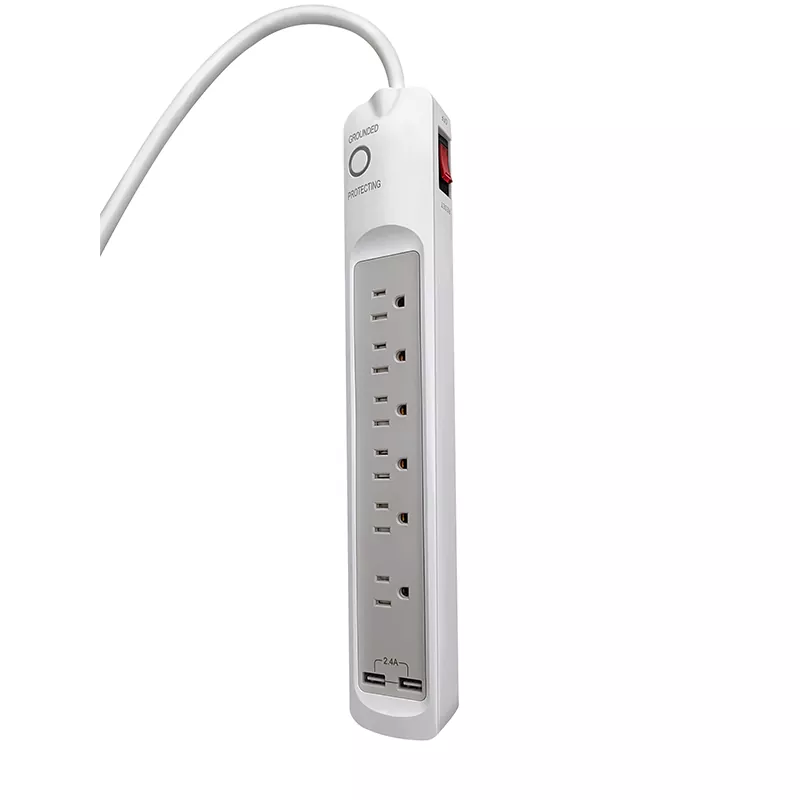 6 అవుట్‌లెట్‌లు Usb 2.4a పవర్ స్ట్రిప్